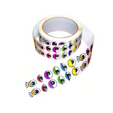 Samolepky oči barevné, 2000 ks