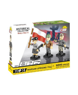Cobi 2057 3 figurky s doplňky Varšavské povstání, 35 kostek