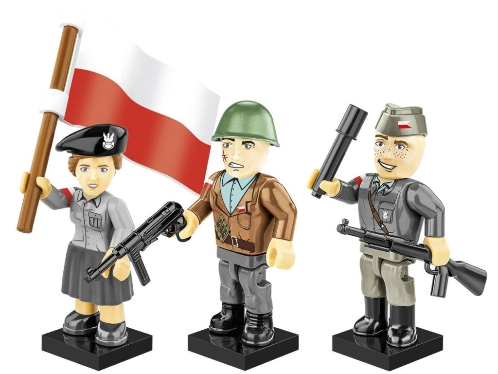 Cobi 2057 3 figurky s doplňky Varšavské povstání, 35 kostek
