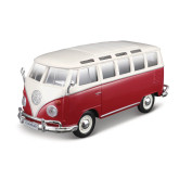 Maisto AssemblyLine Volkswagen Van Samba, červená, 1:25