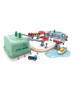 Hape Vláčkodráha set v boxu, Přístaviště