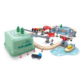 Hape Vláčkodráha set v boxu, Přístaviště