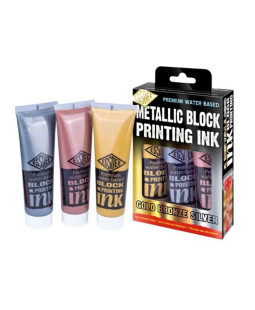 Essdee Sada barvev na linoryt 3x100 ml - Bronzová, zlatá, stříbrná