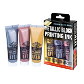 Essdee Sada barvev na linoryt 3x100 ml - Bronzová, zlatá, stříbrná