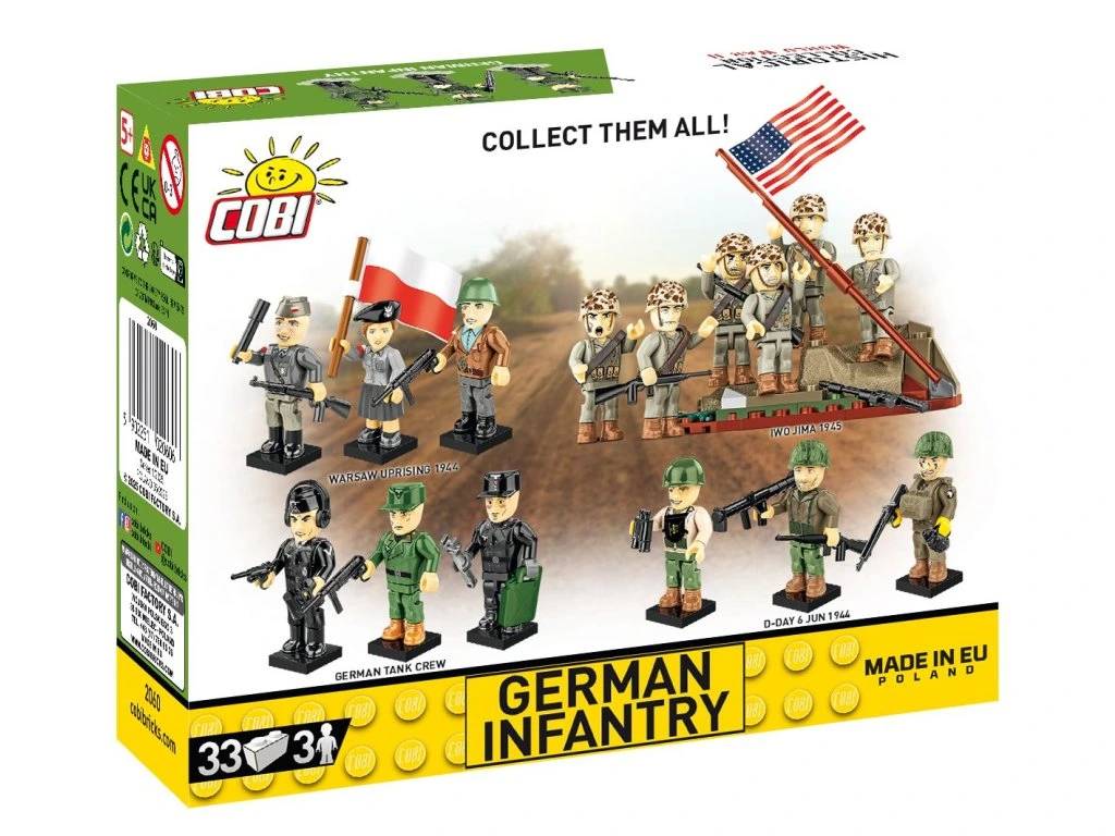 Cobi 2060 3 figurky s doplňky Německá armáda, 33 kostek