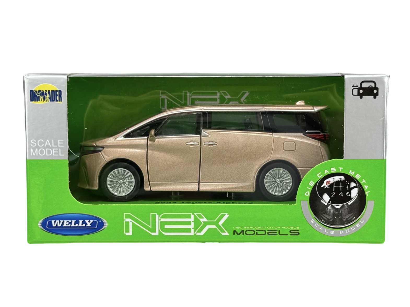 Welly Toyota Alphard 2024 Gold, 1:34-39
