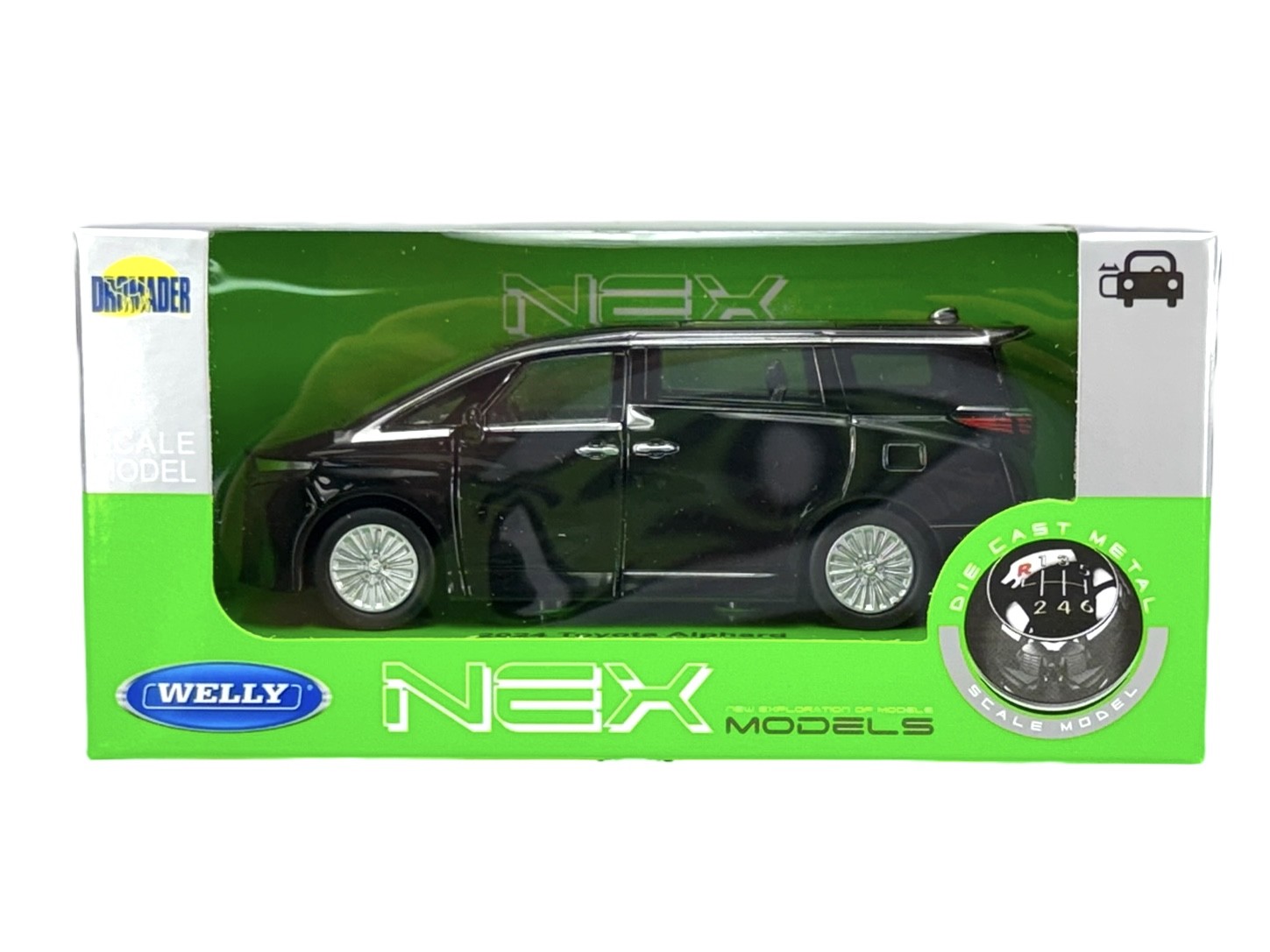 Welly Toyota Alphard 2024 Black, 1:34-39