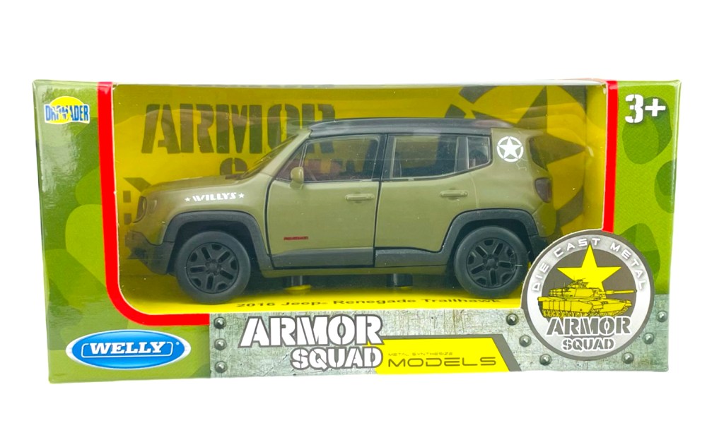 Welly Jeep Renegade Trailhawk Army, 1:34-39
