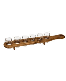 Dřevěné prkénko s panáky, 45 cm