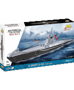Cobi 4852 II WW U-Boot U-52 (type VIIB), 1:144, 474 kostek
