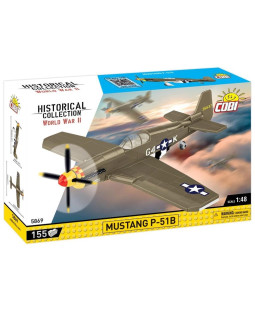 Cobi 5869 II WW Mustang P-51B, 1:48, 155 kostek