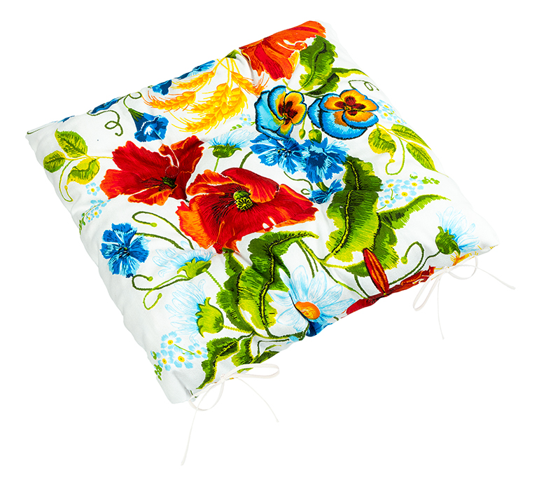 Bellatex Sedák Gita prošívaný, Vlčí mák - 40x40 cm