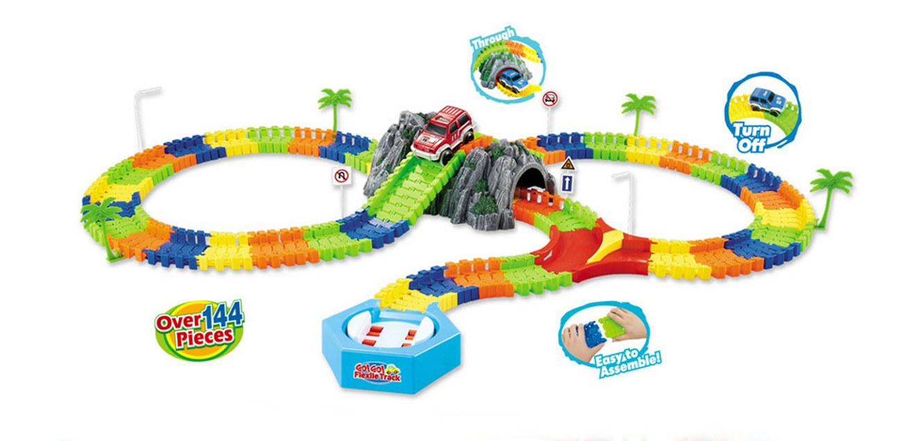Alltoys Variabilní dráha s tunelem 144 dílů
