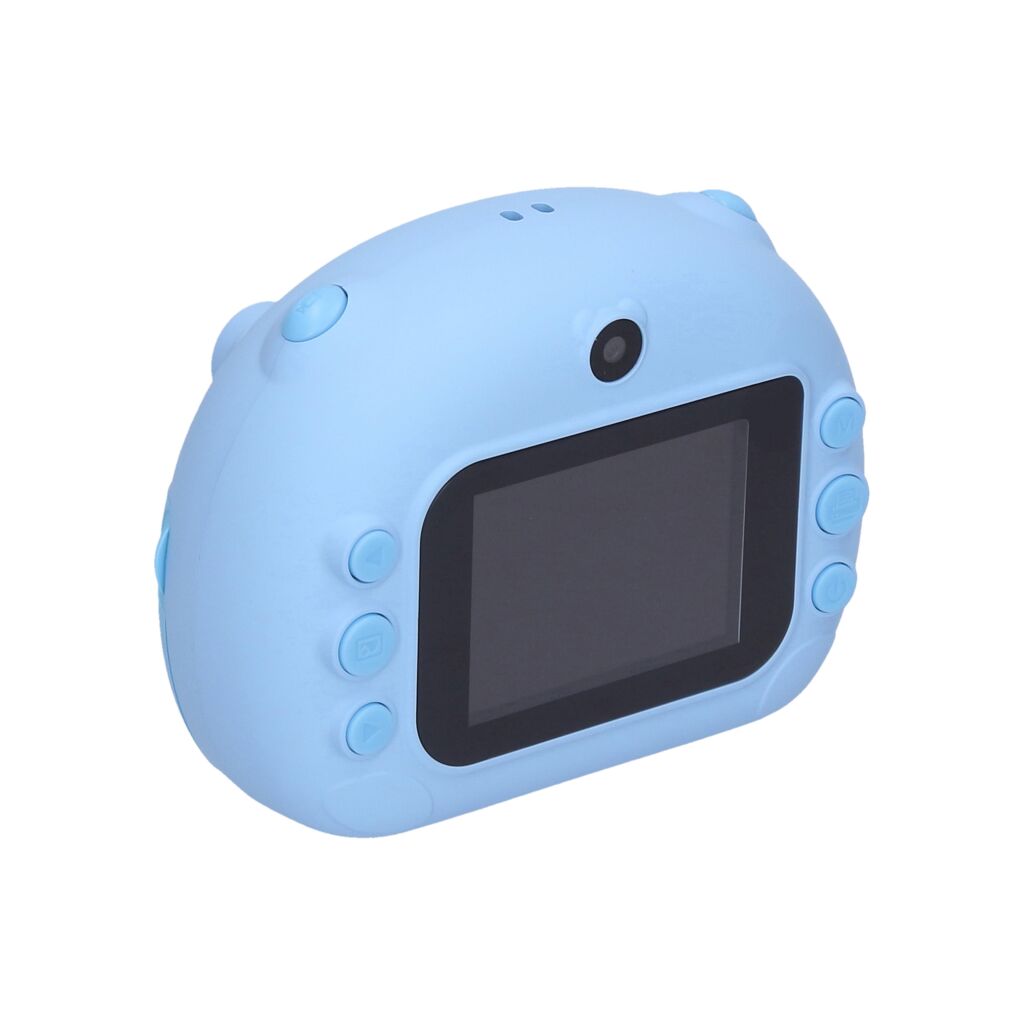 Dětský digitální fotoaparát s tiskárnou, foto 12Mpx, video Full HD, modrý