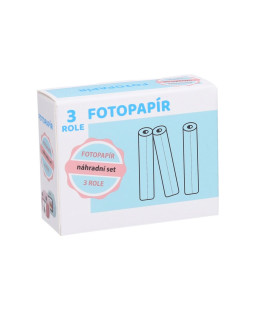Náhradní fotopapír 3 role set pro W040036, W040037, W040078, W053025, W053026 