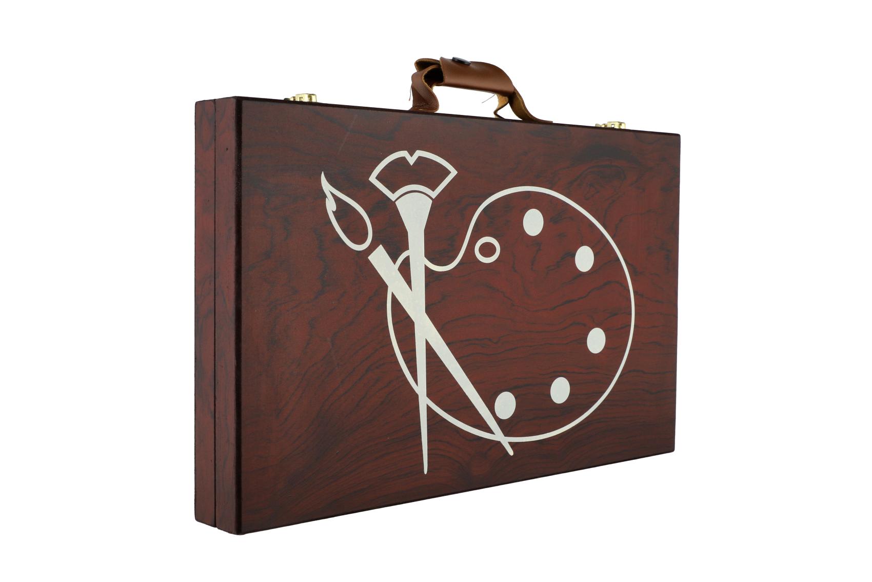 Art box kreativní sada 79ks v dřevěném kufříku 37x23x5cm