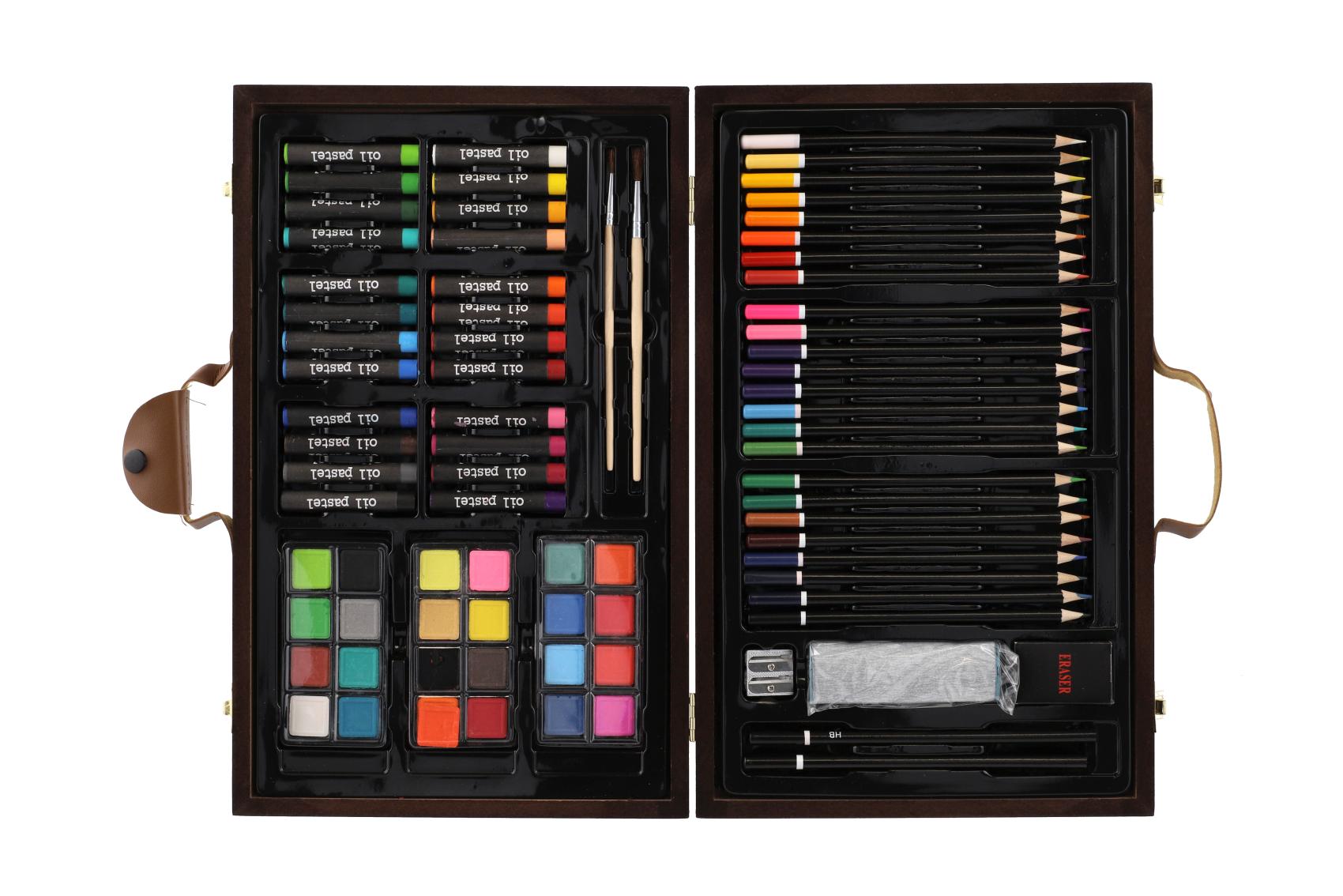 Art box kreativní sada 79ks v dřevěném kufříku 37x23x5cm