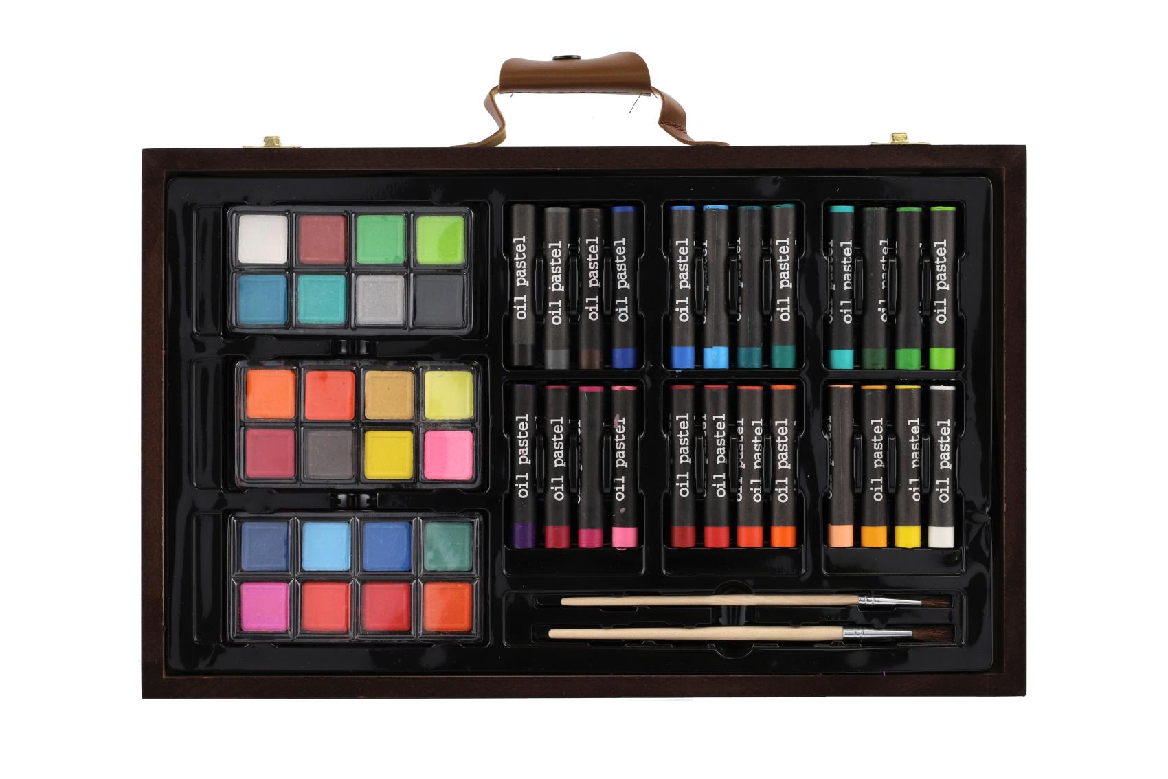 Art box kreativní sada 79ks v dřevěném kufříku 37x23x5cm