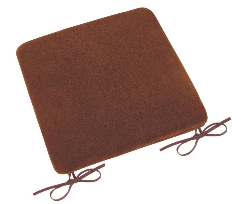 Bellatex Sedák hladký Korall micro - hnědá - 40x40 cm