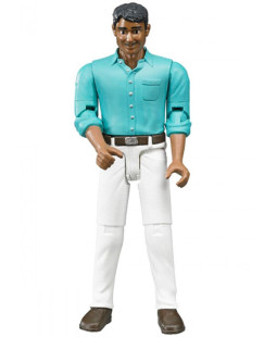 Bruder 60003 Figurka muž tmavé pleti, bílé kalhoty