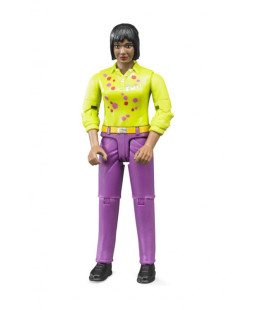 Bruder 60403 Figurka žena tmavé pleti růžové kalhoty