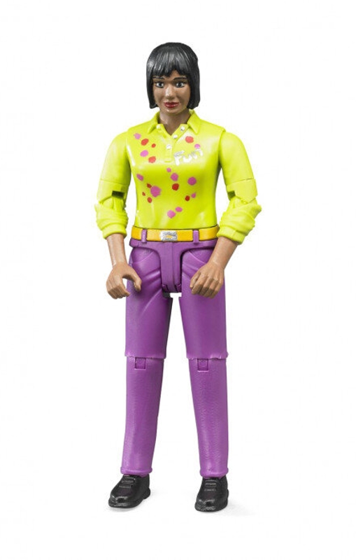 Bruder 60403 Figurka žena tmavé pleti růžové kalhoty