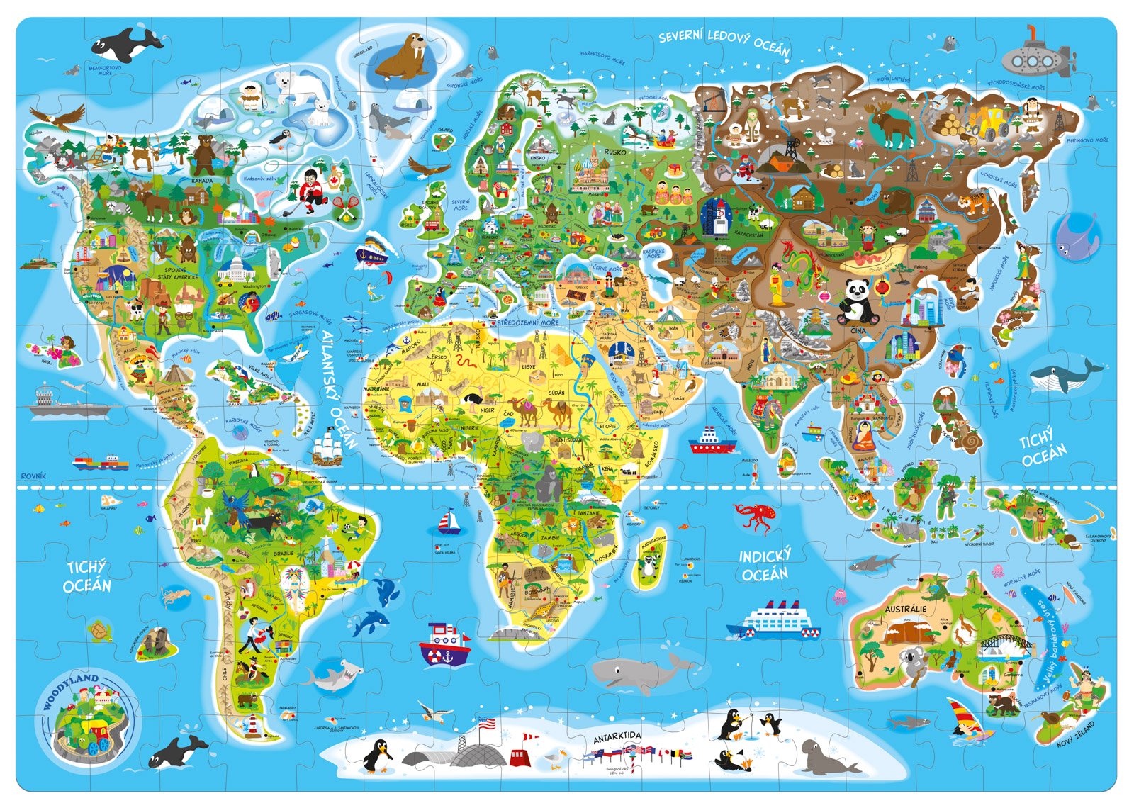 Popular Puzzle, Mapa světa, 160 ks, CZ