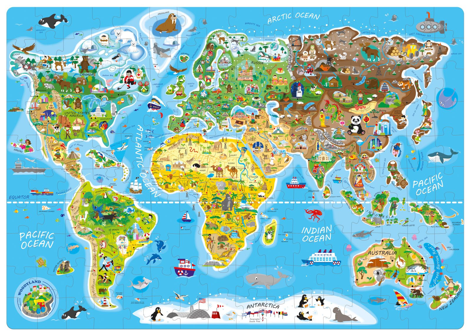 Popular Puzzle, Mapa světa, 160 ks, AN