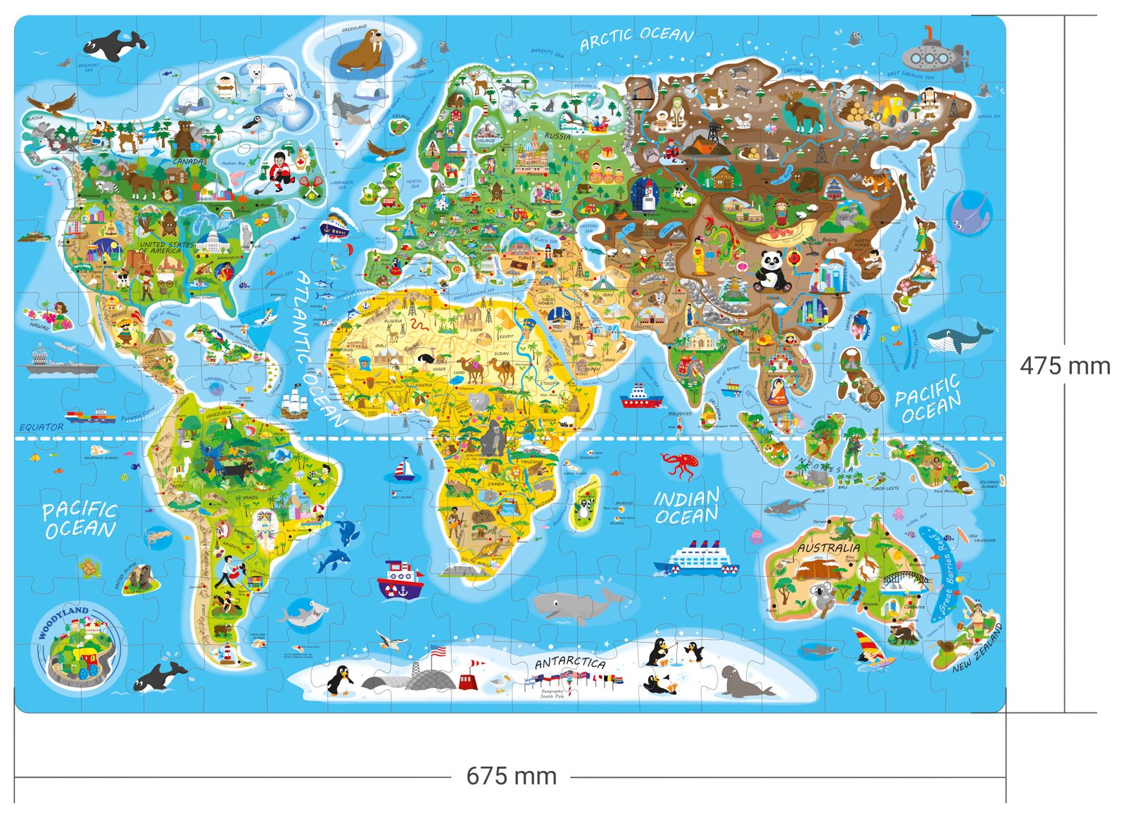 Popular Puzzle, Mapa světa, 160 ks, AN