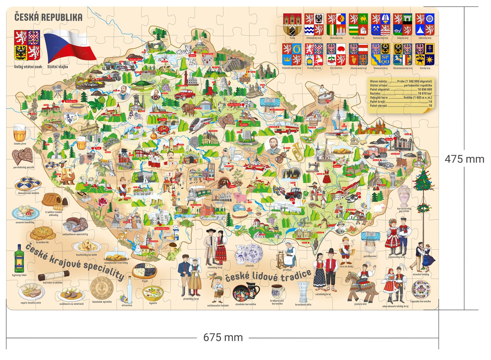Popular Puzzle, Mapa České republiky, 160 ks
