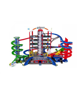 Majorette Garáž Super City, 6 autíček a vlak