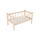 Dřevěná postýlka pro panenky přírodní, 49x28x28cm