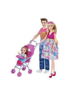 Wiky Těhotná panenka s rodinou, 30 cm