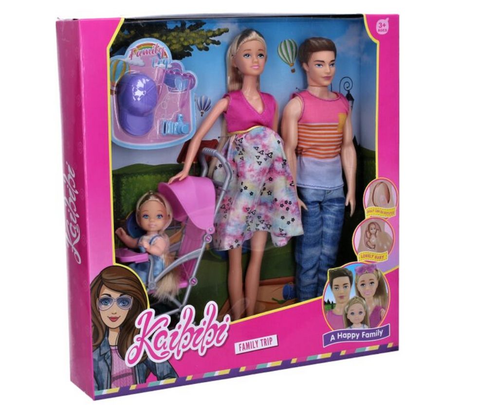 Wiky Těhotná panenka s rodinou, 30 cm