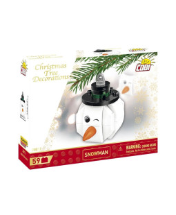 Cobi 20012 Ozdoba na stromeček Sněhulák, 59 kostek