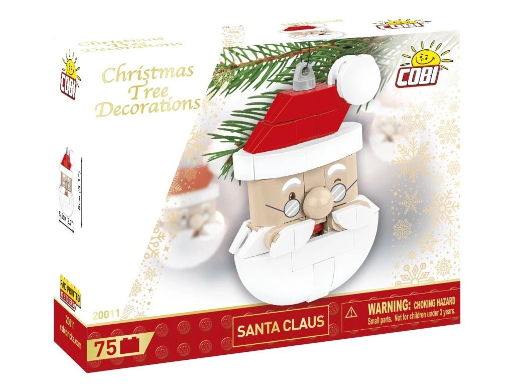 Cobi 20011 Ozdoba na stromeček Santa Claus, 75 kostek