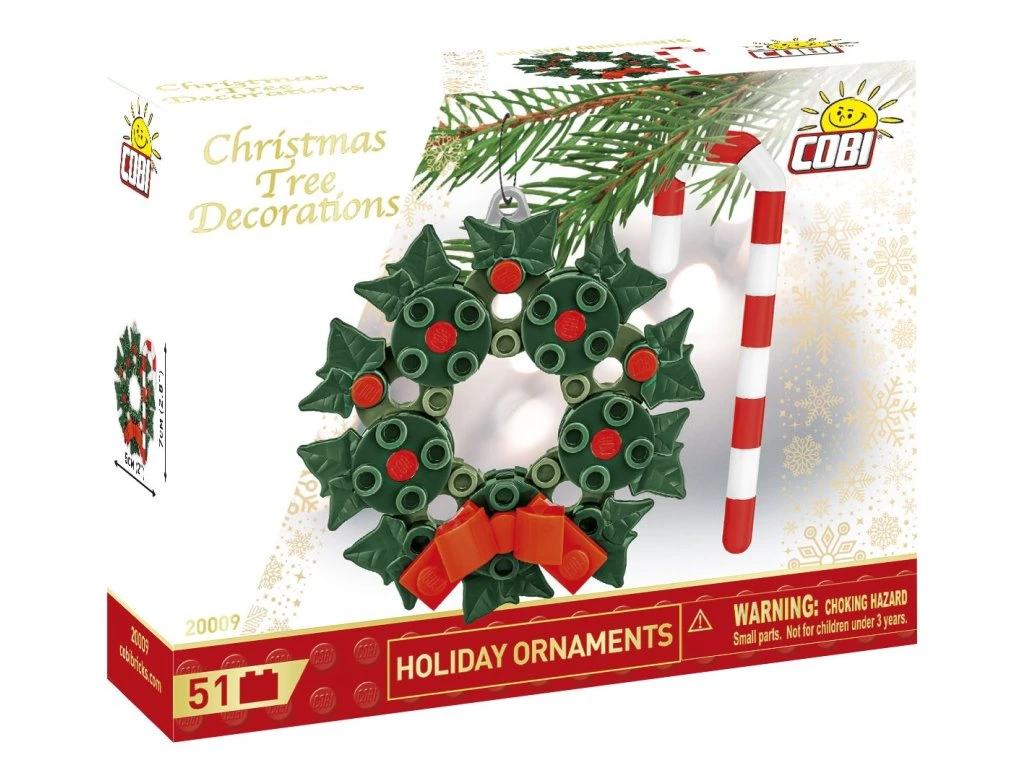 Cobi 20009 Ozdoba na stromeček Věnec, 51 kostek