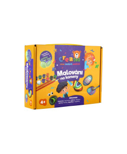 Created Malování na kameny svítící ve tmě, barvy, štětce a doplňky