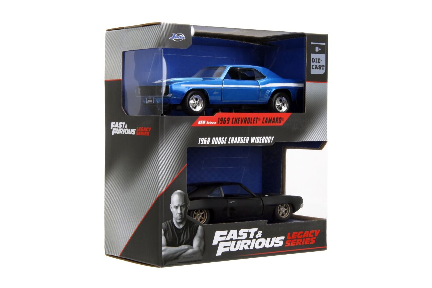 Rychle a zběsile Twin Pack Chevrolet Camaro 1969 a Dodge Charge Wide Body 1968, 1:32