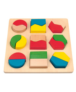 Woody Destička s geometrickými tvary