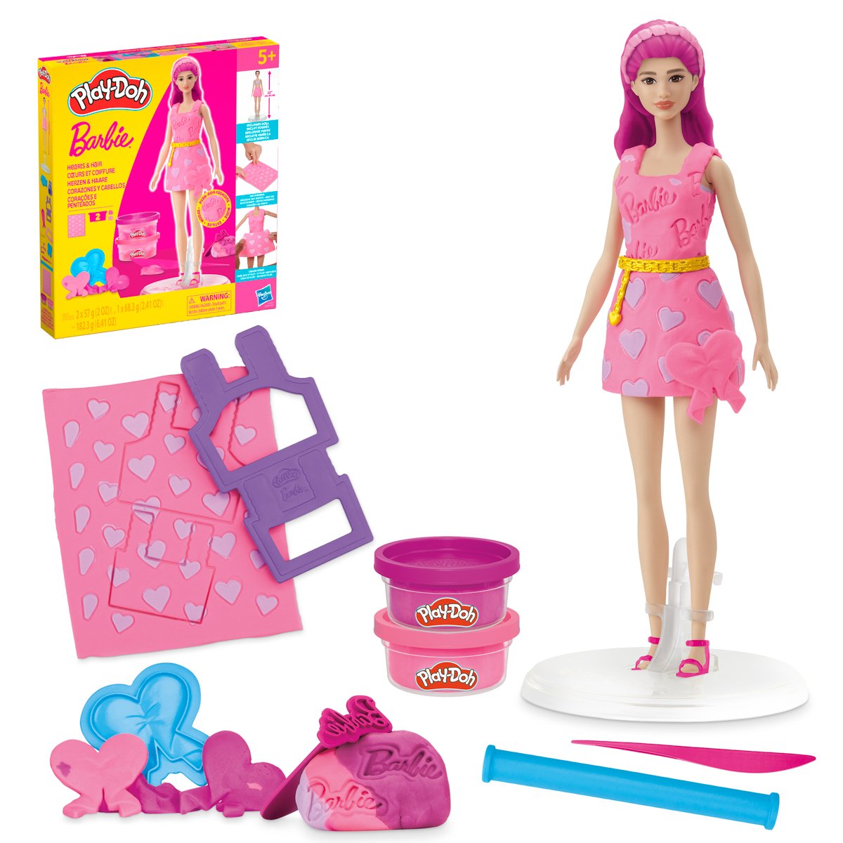 Hasbro Play-Doh Barbie vlasy a srdce