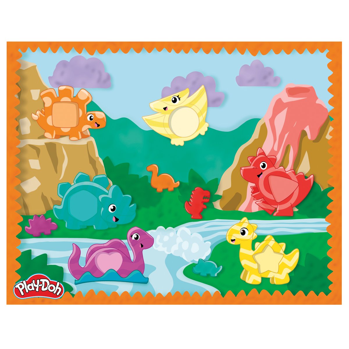 Hasbro Play-Doh Tvary a barvy Dino