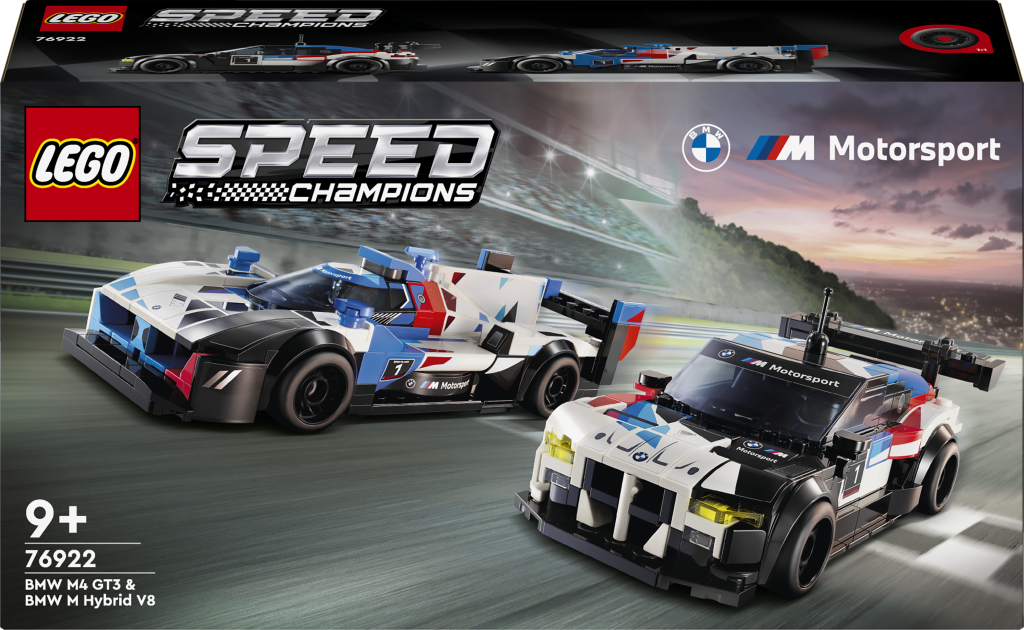LEGO Speed Champions 76922 Závodní auta BMW M4 GT3 a BMW M Hybrid V8