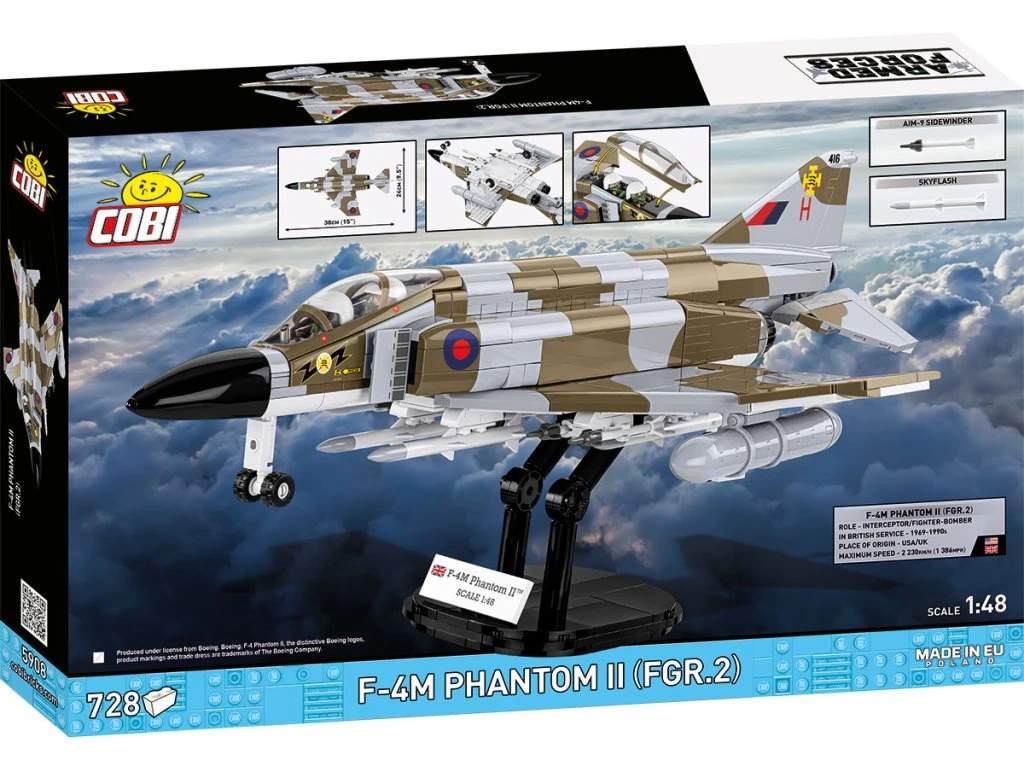 Cobi 5908 Armed Forces F-4M Phantom II, 1:48, 728 kostek