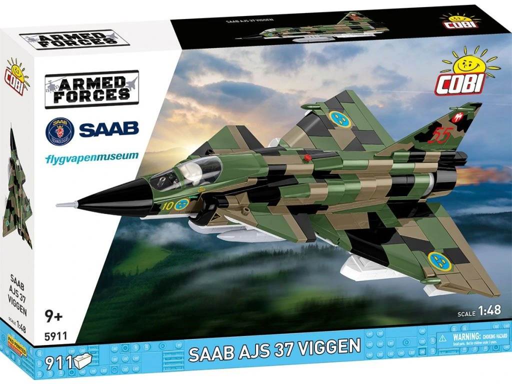Cobi 5911 Armed Forces SAAB AJS37 VIGGEN, 1:48, 911 kostek