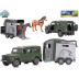Kids Globe Traffic Farming Land Rover s přívěsem na zpětný chod, 26cm