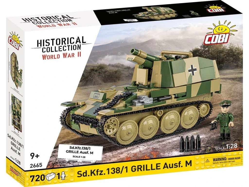 Cobi 2665 II WW Sd.Kfz. 138/1 Grille Ausf. M, 1:28, 720 kostek