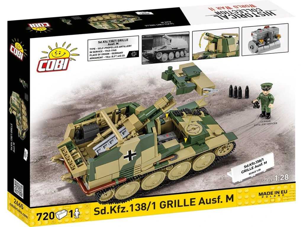 Cobi 2665 II WW Sd.Kfz. 138/1 Grille Ausf. M, 1:28, 720 kostek