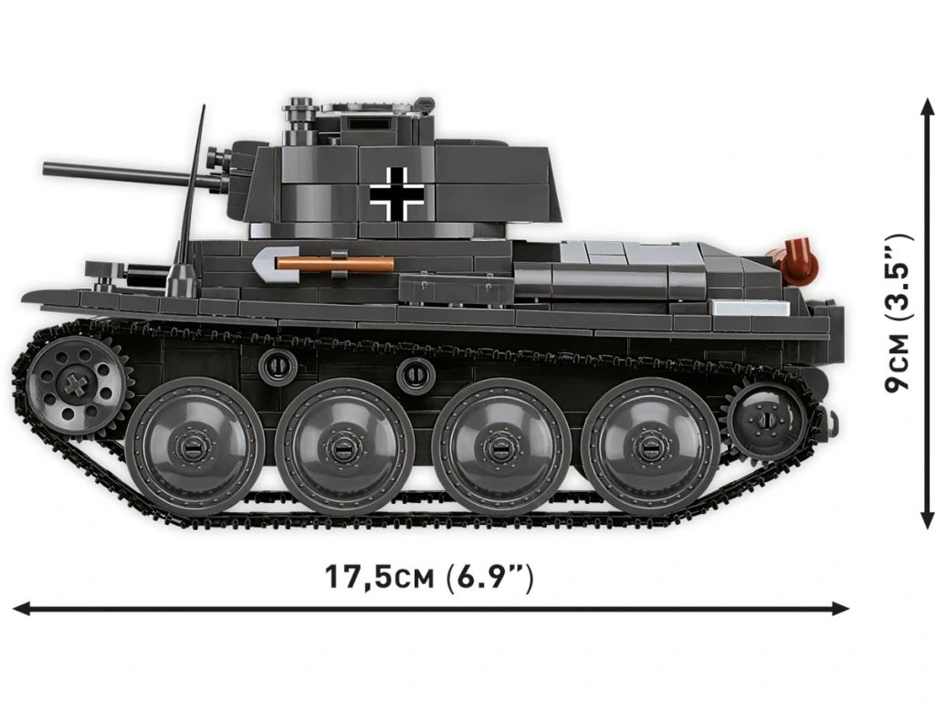 Cobi 2666 II WW Panzer 38(t)/ČKD LT vz. 38, 1:28, 690 kostek
