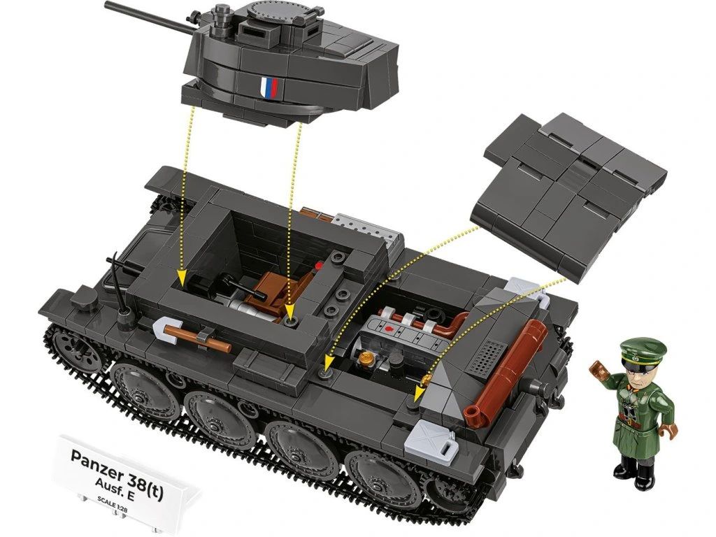 Cobi 2666 II WW Panzer 38(t)/ČKD LT vz. 38, 1:28, 690 kostek